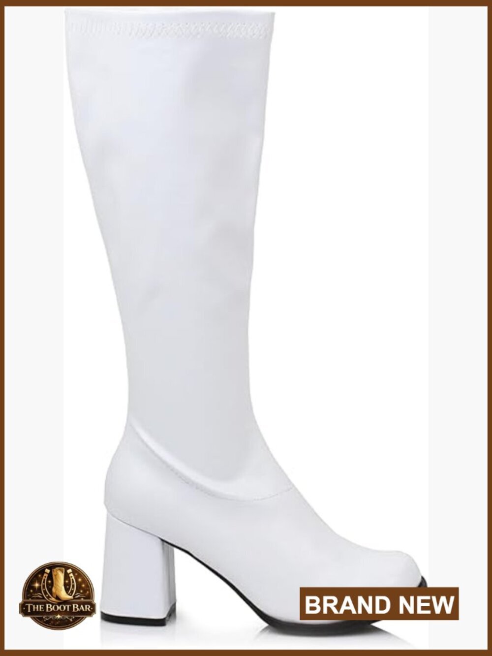 Women's Knee High Fashion Boot with Chunky Heel and Zipper